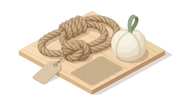Eco-friendly hemp and organic wool toys displayed to highlight natural materials and hygiene benefits.