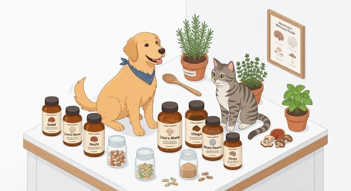 Functional Mushroom Supplements for Pet Immunity and Wellness