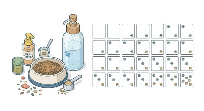 Demonstrates a consistent daily topper routine across a multi-week period to support gradual gut health improvements (2–4 weeks).