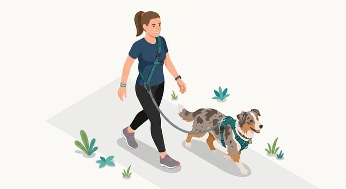 Hands-Free Crossbody Dog Leashes: Ergonomic Walking