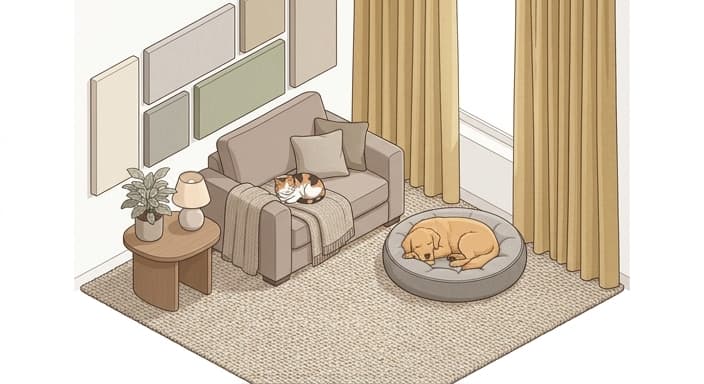A cozy, sound-absorbing space that protects pets’ sensitive ears.