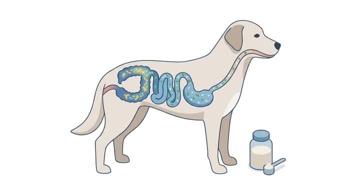 Prebiotic fibers travel to the colon to fuel beneficial gut bacteria.