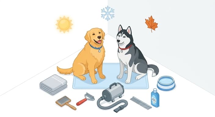 Seasonal Grooming Tips for Double-Coated Breeds Year-Round