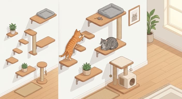 Vertical Cat Shelving for Indoor Enrichment: Elevate Play