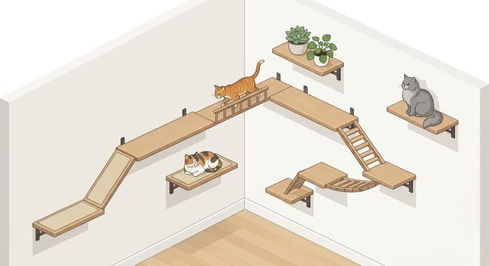 Vertical Cat Space Design Ideas for Enriched Indoors