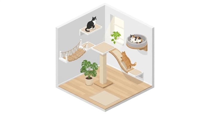 Vertical Space Solutions for Indoor Cats: Enrichment and Health