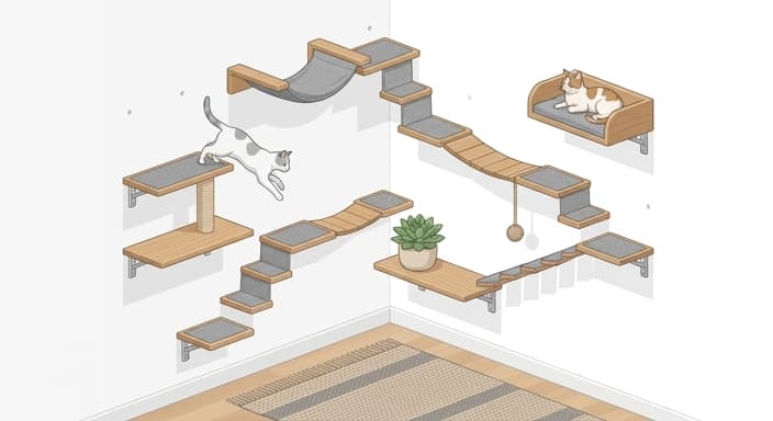 Vertical Wall Shelving for Indoor Cats: Safe, Engaging Spaces
